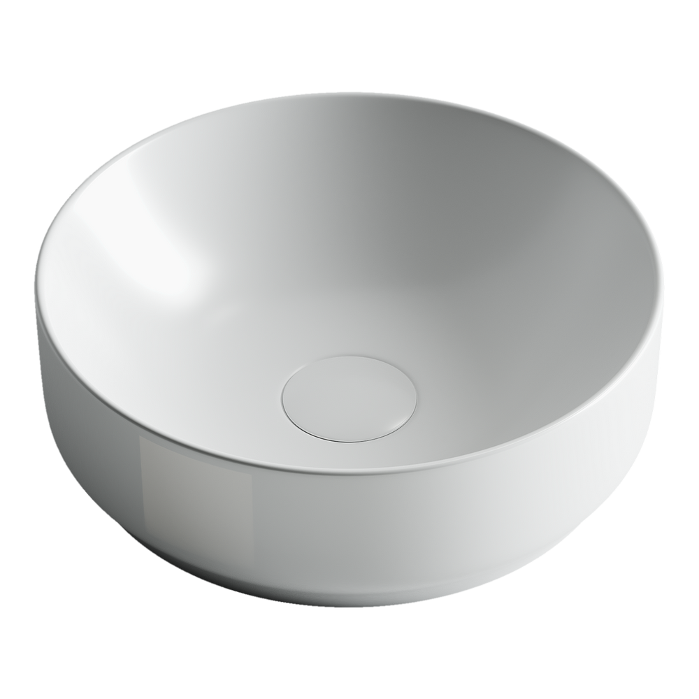 Умывальник чаша накладная круглая (цвет Белый Матовый) Element 355x355x125мм