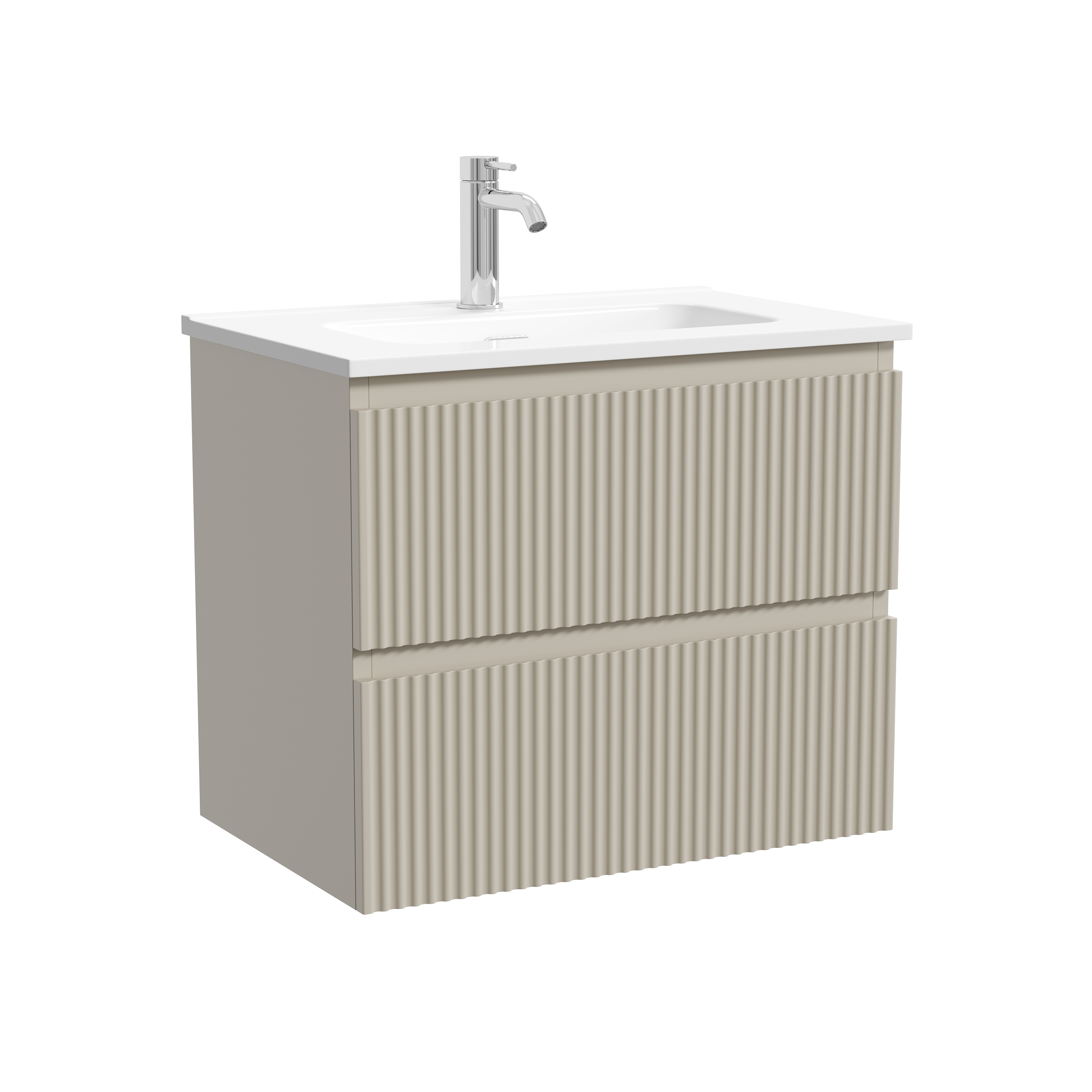 Тумба подвесная SANCOS Snob R 590х390х500, c двумя ящиками оснащенными доводчиками, Beige Soft , арт.SNR60/39CE