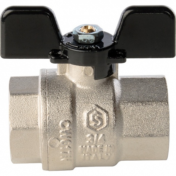 STOUT Кран шаровой полнопроходной, ВР/ВР, ручка бабочка 3/4" (SVB-0002-000020)