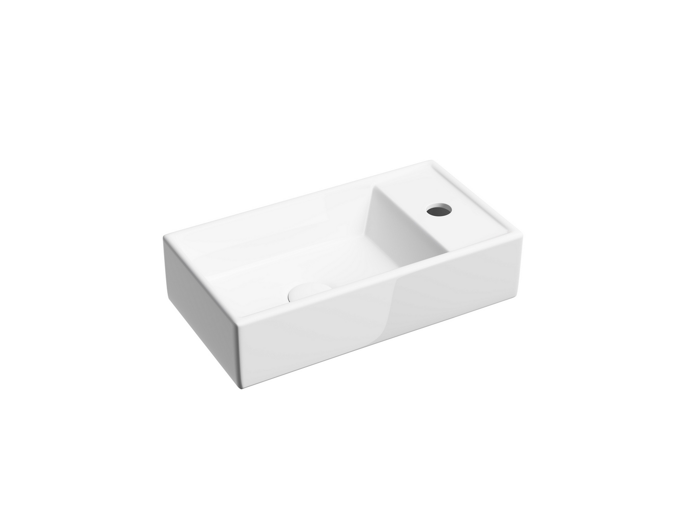 Умывальник подвесной прямоугольный (чаша слева, отверстие под смеситель справа) Element 407x217x100