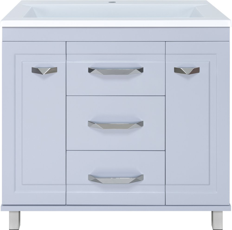 Тумба с раковиной Misty Терра 90 серая (П-Тер01090-01503Я+ФР-00002613)