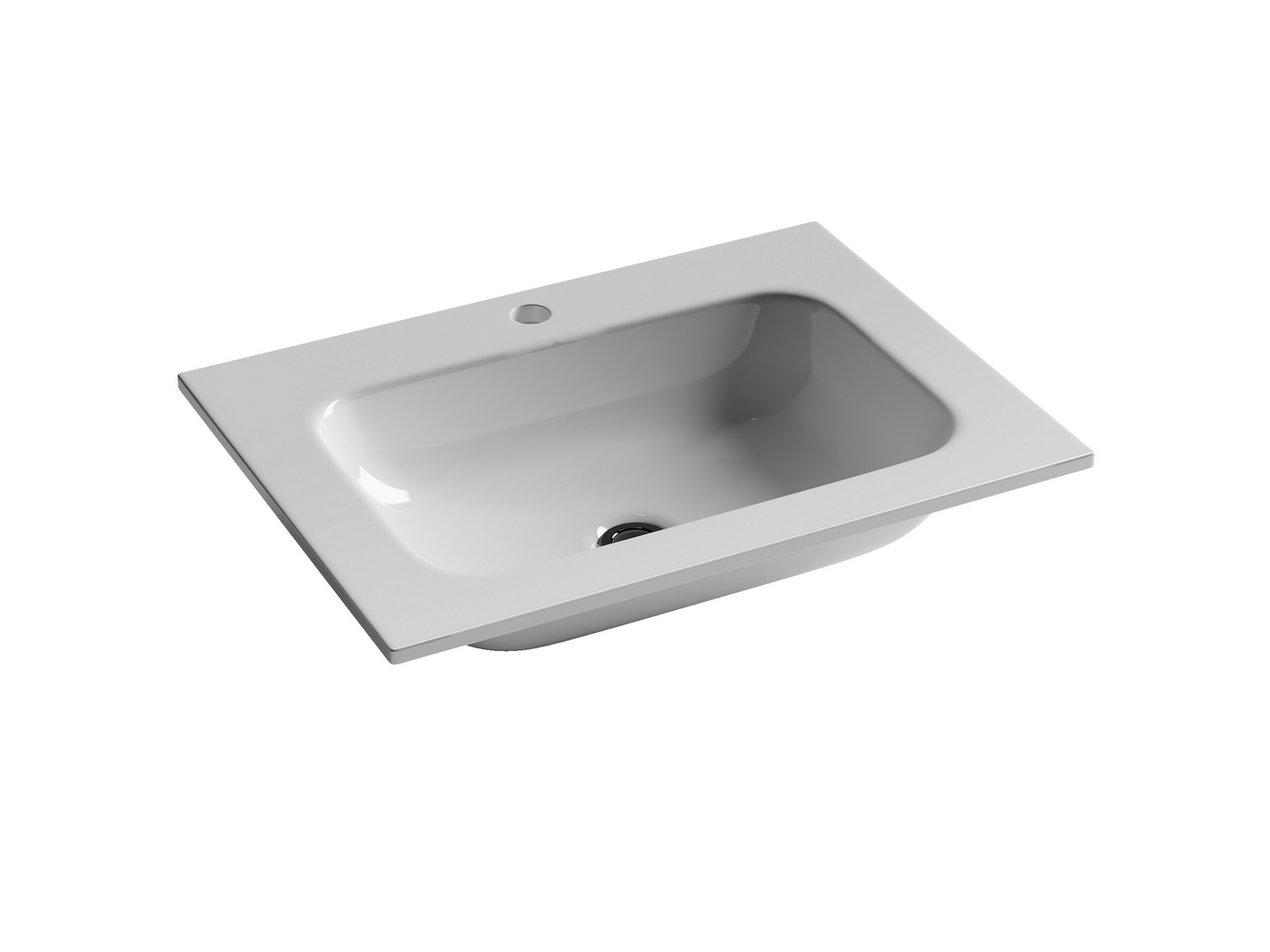 Накладные раковины CERAMICANOVA CN7011 Раковина накладная Grace с отверстием под смеситель, 610*457*137 мм, белый