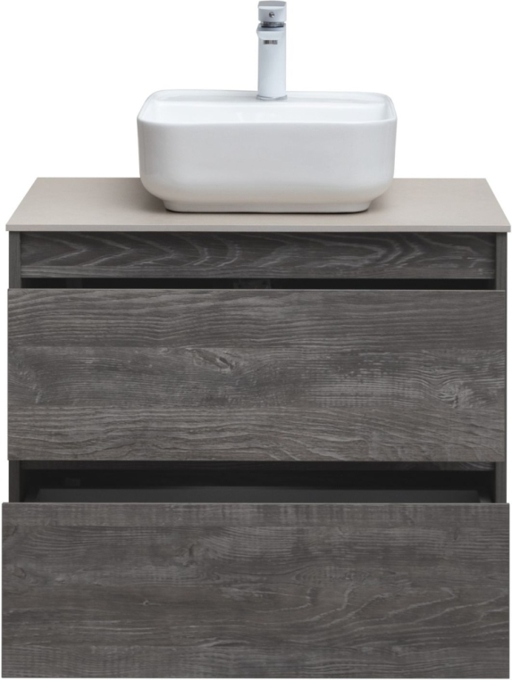 Тумба под раковину Aquanet Nova Lite 75 дуб серый (2 ящика) 00287890
