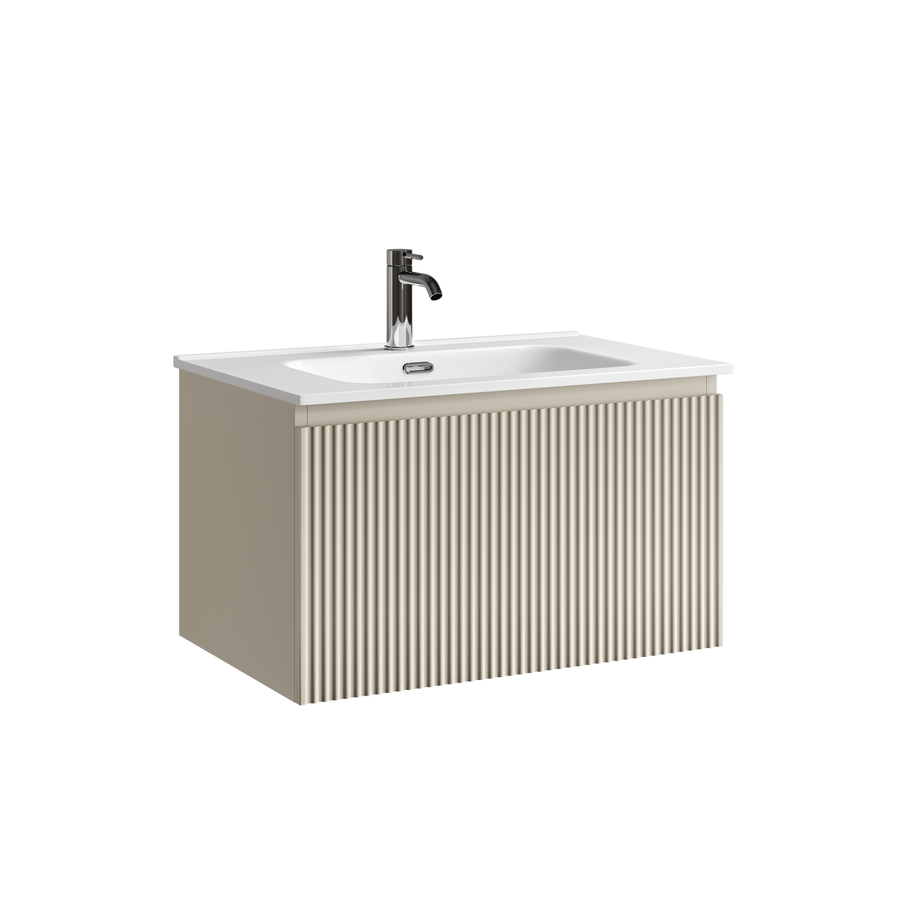 Тумба подвесная SANCOS Snob R 1.0 690х445х406, c одним ящиком оснащенным доводчиками  Beige Soft, арт. SNR1.070CE