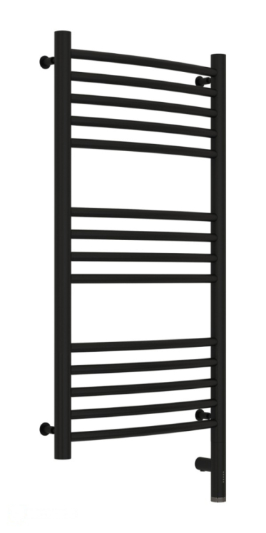 Электрический полотенцесушитель Сунержа Богема 3.0 выгнутая 800x400 МЭМ Пр. матовый черный (31-5803-8040)