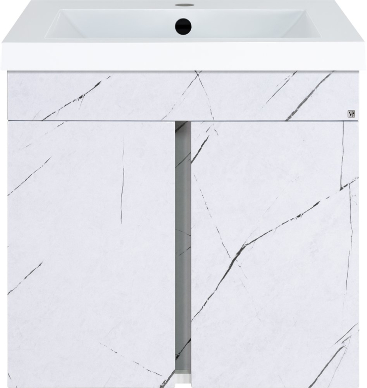 Тумба с раковиной Misty Торос 60, белый мрамор (П-Тор01060-0521Пр+4627173210300)