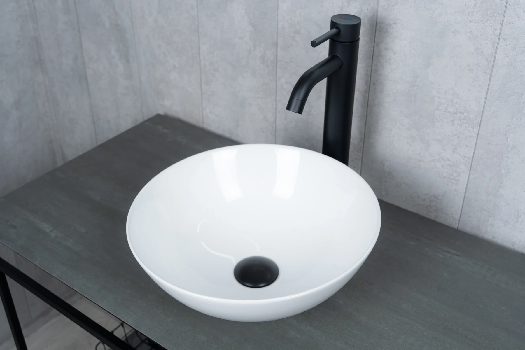 Раковина Gid 9081W 51243 накладная белая 36x36x14