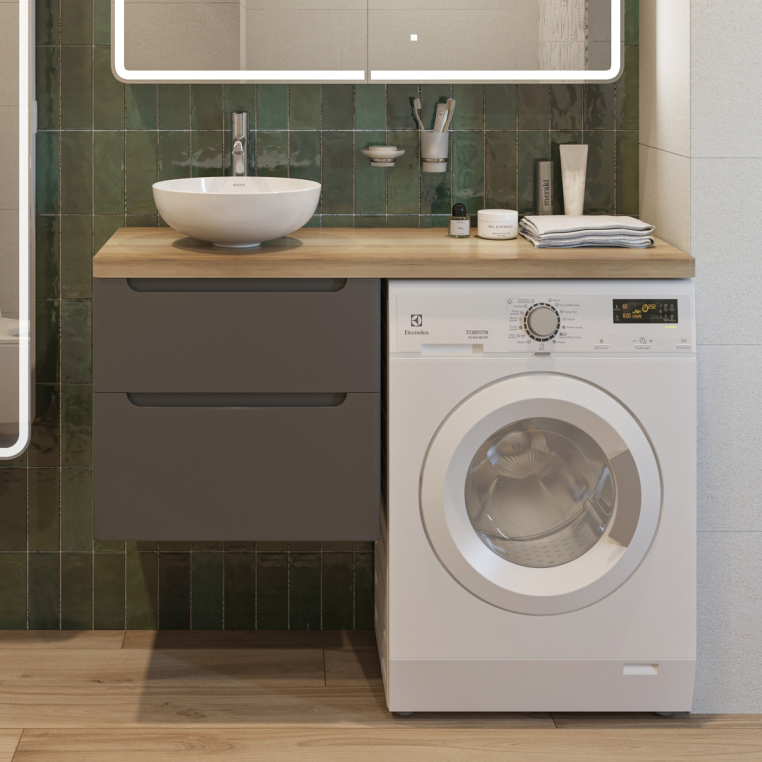 Тумба с раковиной Stworki Берген 122 серая