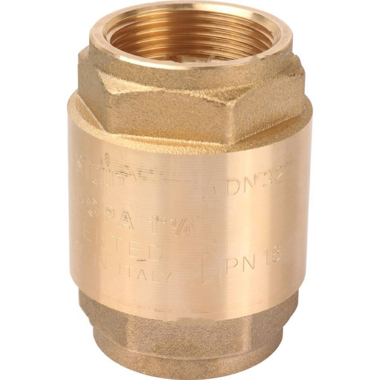 SVC-0011-000032 STOUT 1 1/4" Клапан обратный пружинный муфтовый с металлическим седлом