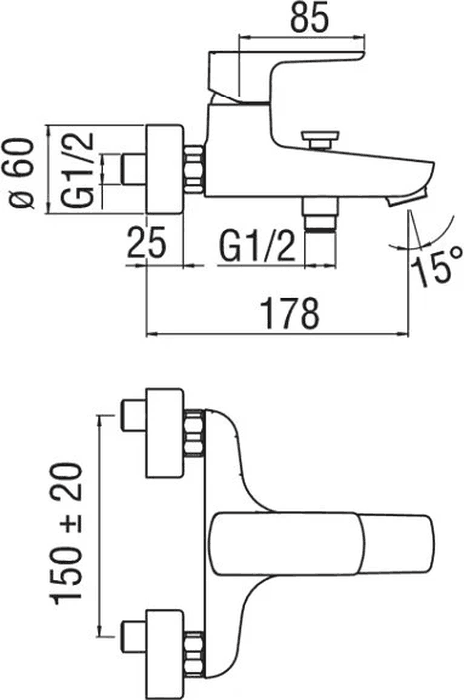 Смеситель для ванны Nobili Acquaviva VV103110/1WM белый