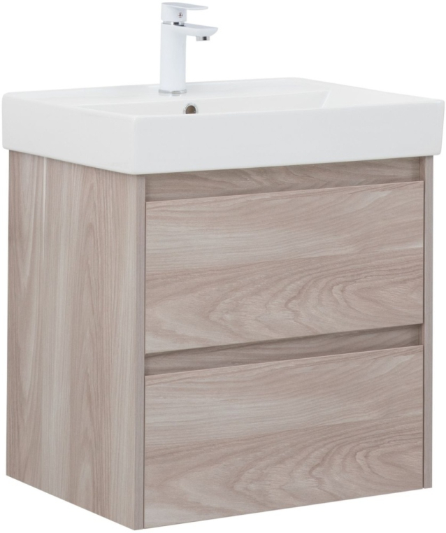 Тумба под раковину Aquanet Nova Lite 60 орех светлый (2 ящика) 00287884