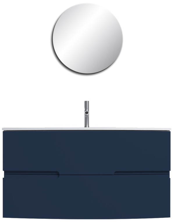 Комплект мебели Jacob Delafon Nona 100 глянцевый темно-синий (EB1889RU-G98+EB1881RU-00+EB1143-NF)