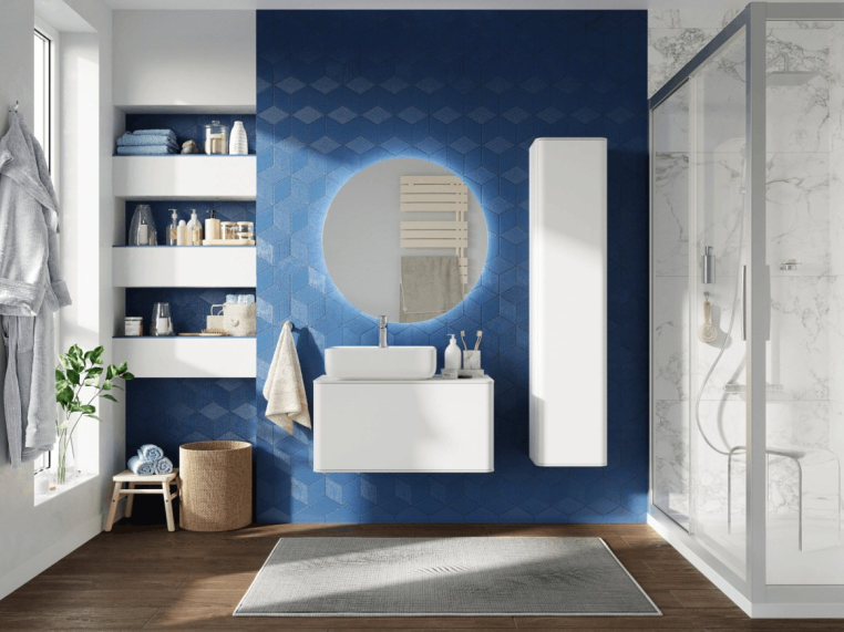 Мебель для ванной Stworki Ноттвиль 80 белая, без выреза под смеситель