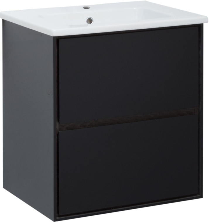 Тумба под раковину Aquanet Милан 60 черный глянец 00269306