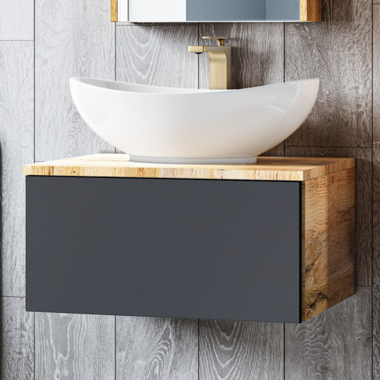 Тумба под раковину Misty Ива 90 с 1 ящ. графит