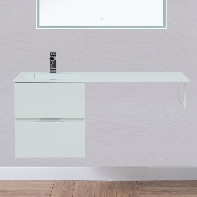 Тумба с раковиной Aquanet Алвита 48 белая (00243660+00241769)