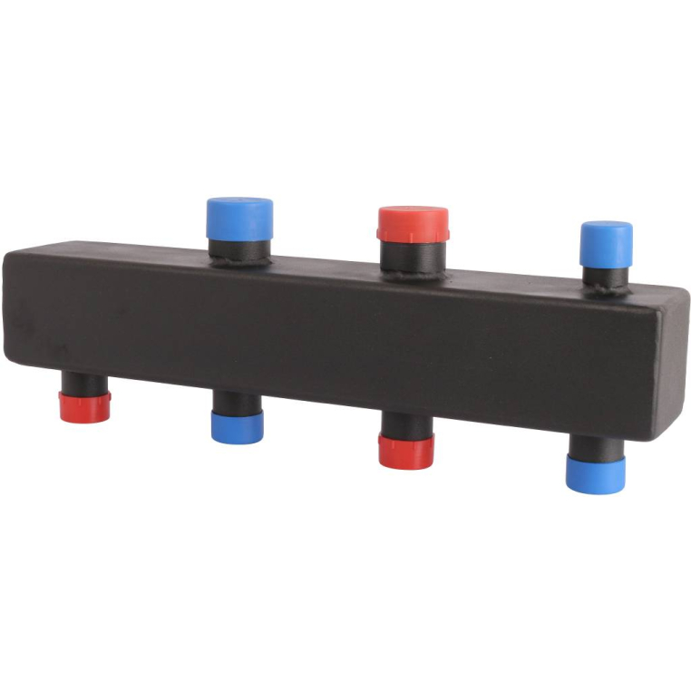 Стальной распределительный коллектор ROMMER (RDG-0016-004002) 2 отопительных контура 1х1 1/4