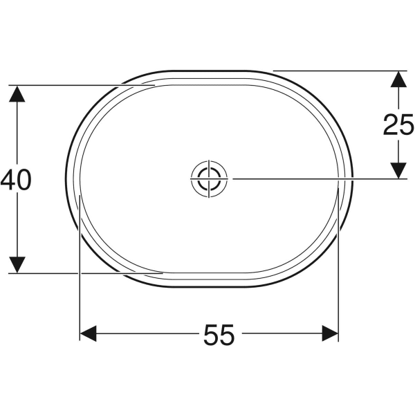 Раковина Geberit VariForm 62.5x49 500.758.01.2