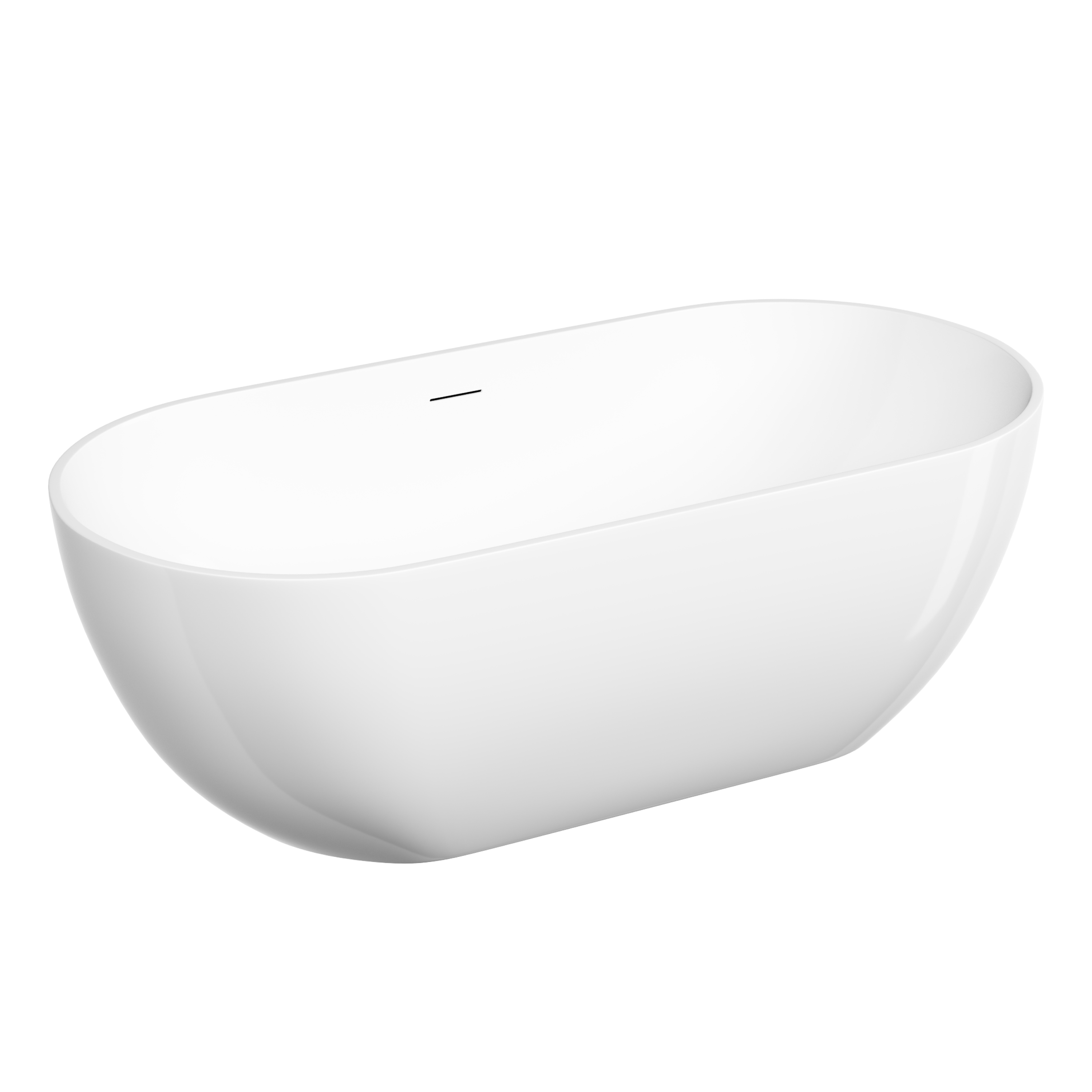 Акриловая ванна Sancos Leaf 1700x800x580 мм, отдельностоящая, овальная, с каркасом, со сливом-переливом, донным клапаном "сlick-сlack", цвет белый, арт. FB20