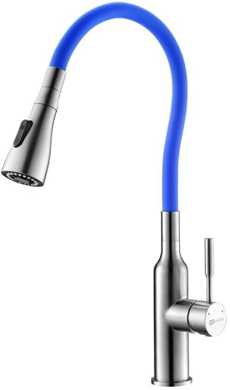 Смеситель LEMARK Expert LM5082S-Blue для кухни с гибким изливом