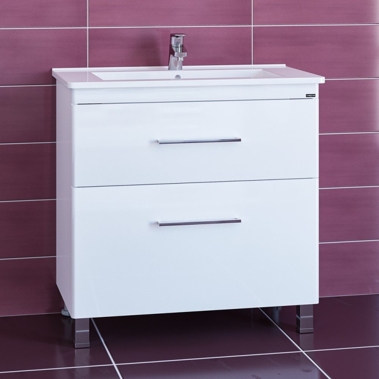 Тумба под раковину СанТа Вегас 85 напольная 2 ящика (226032)