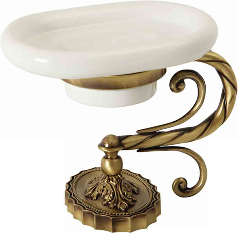 Мыльница настольная Migliore Edera 16896 керамика/бронза