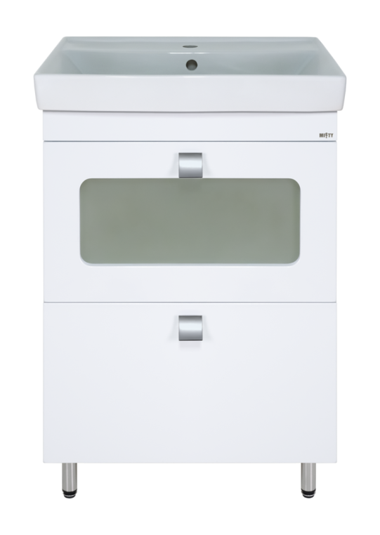 Тумба под раковину Misty Урал-60 Э-Ура-01060-0212Я с двумя ящиками