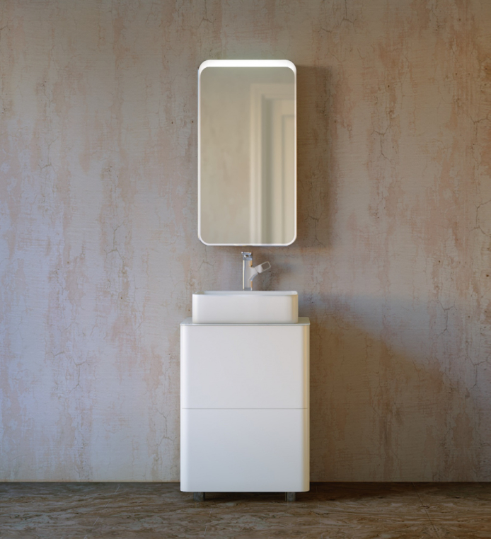 Тумба под раковину RAVAL Pure 56 напольная Белая (Pur.01.56/N/W)