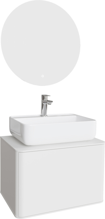 Мебель для ванной Stworki Ноттвиль 60 белая, без выреза под смеситель