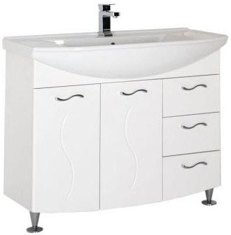 Тумба под раковину Aquanet Моника 105 см 00186772 белая