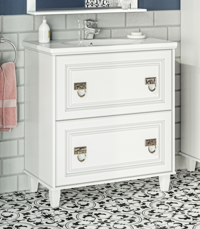 Тумба под раковину Misty Версаль-80 П-Вер07080-0112Я с двумя ящиками