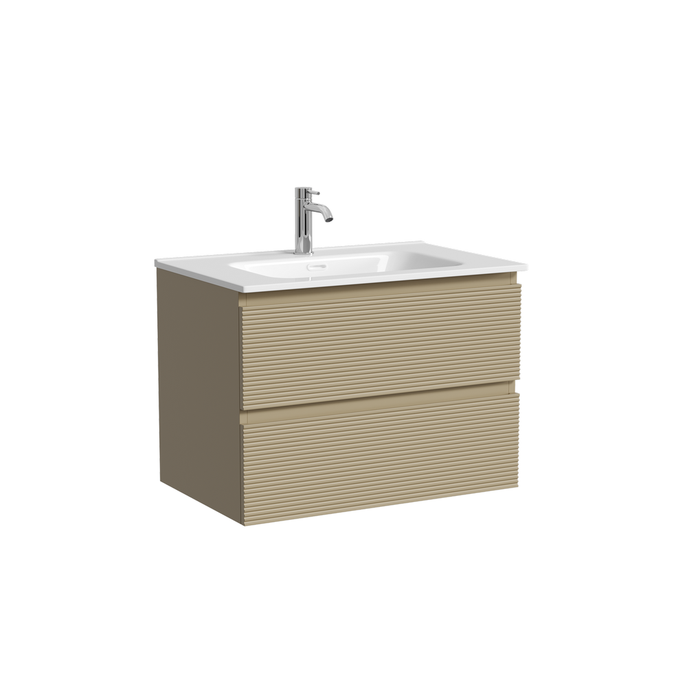 Тумба подвесная SANCOS Folk 690х445х500, c двумя ящиками оснащенными доводчиками, Капучино, арт.FL70CP