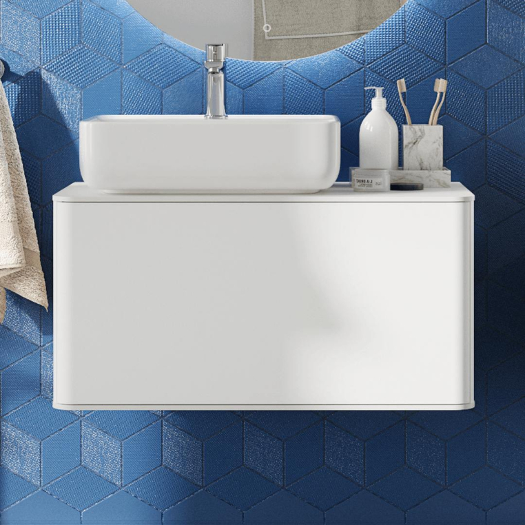 Мебель для ванной Stworki Ноттвиль 80 белая, без выреза под смеситель