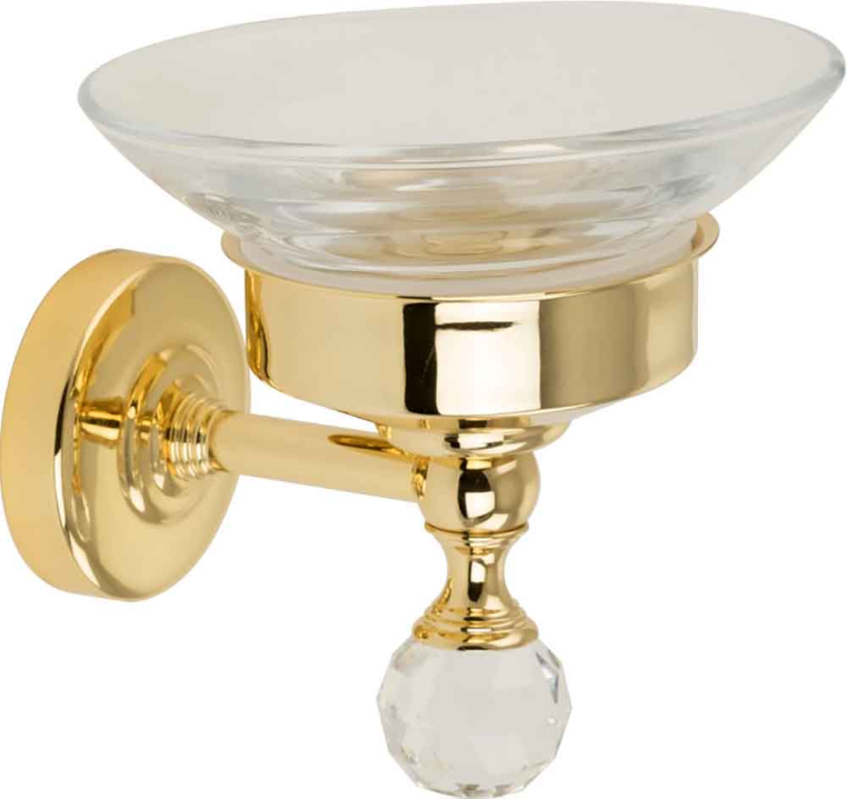 Mыльница настенная Migliore Amerida 16593 стекло/золото Crystal