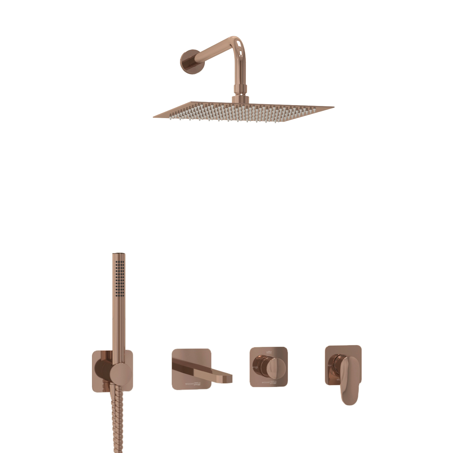 A7751.288.289.338.329.290.292.291 Встраиваемый комплект для ванны с верхней душевой насадкой, лейкой