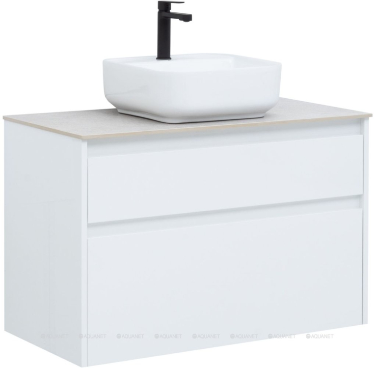 Тумба под раковину Aquanet Nova Lite 90 белый (2 ящика) 00242268