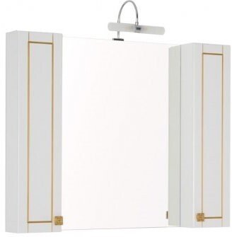 Зеркало-шкаф Aquanet Честер 105x85 00186084 белый/золото