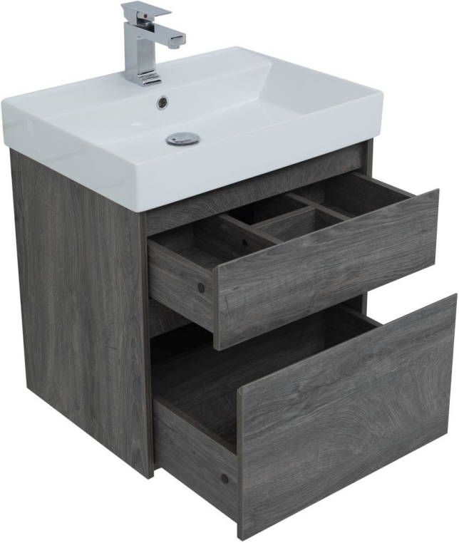 Тумба под раковину Aquanet Nova Lite 60 дуб рошелье (2 ящика) 00242577