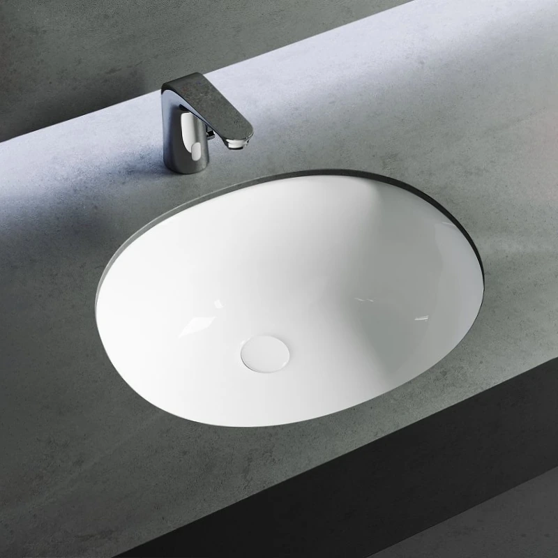 Раковина Gid Yj837 71164 встаиваемая снизу белая 53x44.5x22