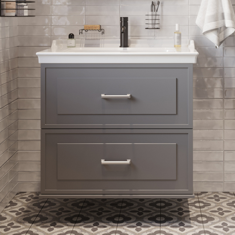 Тумба с раковиной Stworki Хадстен 80 серая