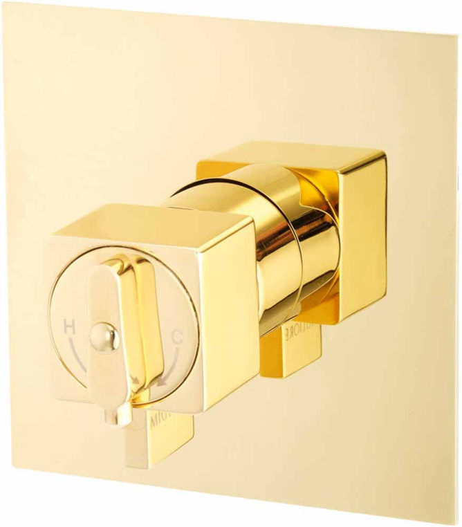 Смеситель скрытого монтажа Migliore Kvant Gold 25404 термостатный золото