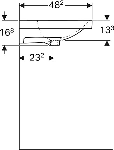 Раковина встраиваемая Geberit Acanto 90x48 500.623.01.2