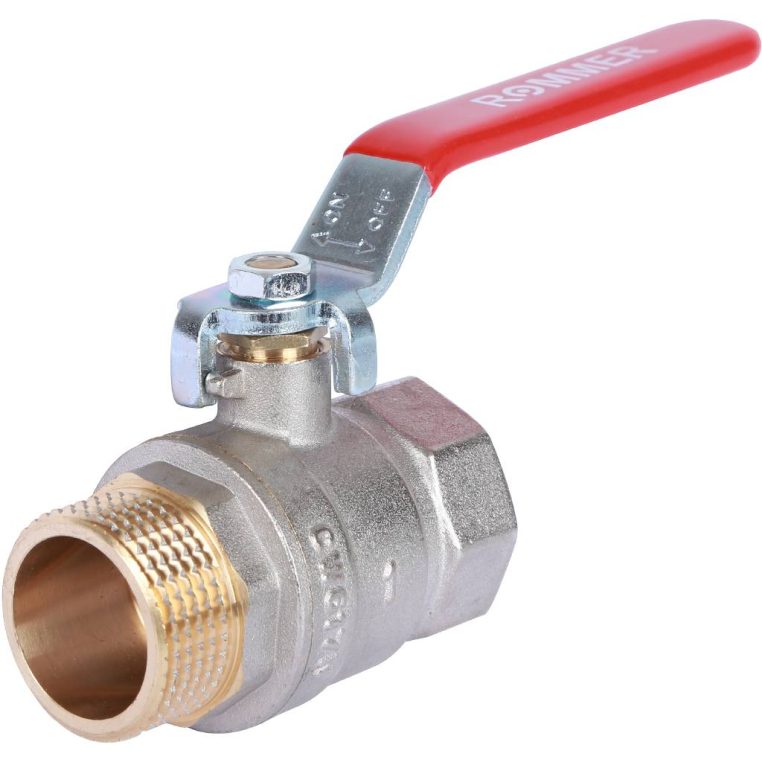 Шаровой кран ROMMER (RBV-0002-0210325) 1 ВН/НР, ручка рычаг