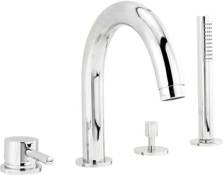 Смеситель на борт ванны Migliore Fortis 31556 на 4 отверстия с девиатором хром