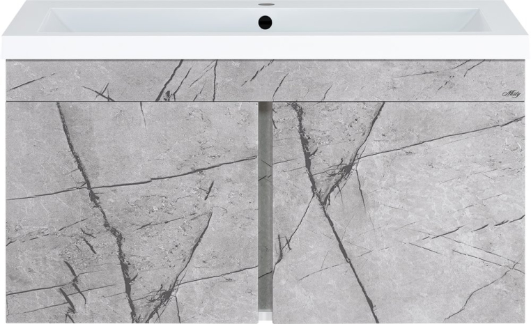 Тумба с раковиной Misty Торос 100, серый мрамор (П-Тор0100-011+4627173210331)