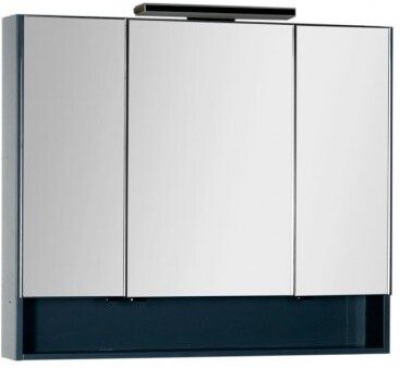 Зеркало-шкаф Aquanet Виго 100x86 00183359 сине/серый