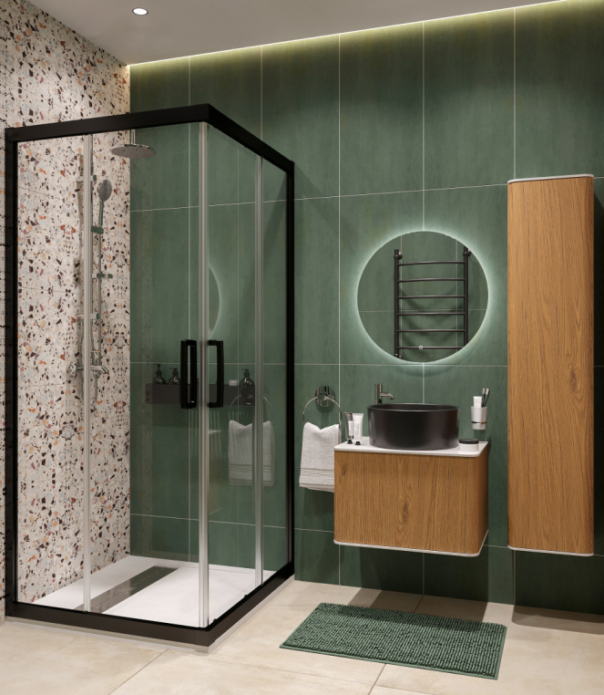 Мебель для ванной Stworki Ноттвиль 60 дуб верона, с отверстием под смеситель , с раковиной BOCCHI Vessel черной