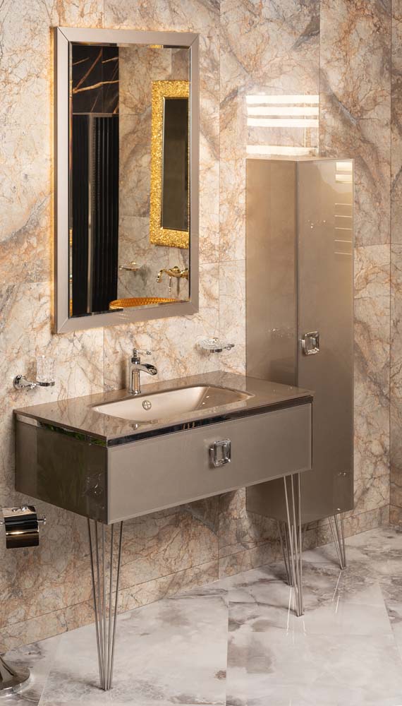 Столешница стекло 80см моноблок Дельмар