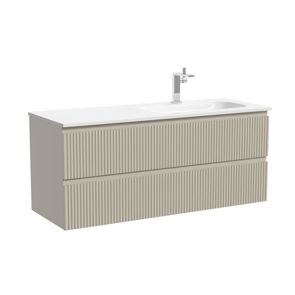 Тумба подвесная SANCOS Snob R правая 1195х445х500, c двумя ящиками оснащенными доводчиками, Beige Soft, арт.SNR120RCE