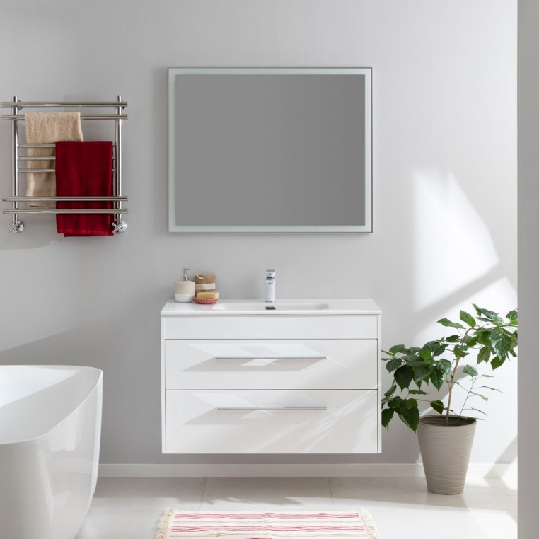 Комплект мебели Aquanet Августа 100 белый глянец (00277509+812-100+00274134)